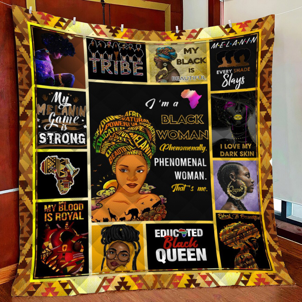 Phenomenal Black Woman Fleece Blanket Quilt Blanket For Bed