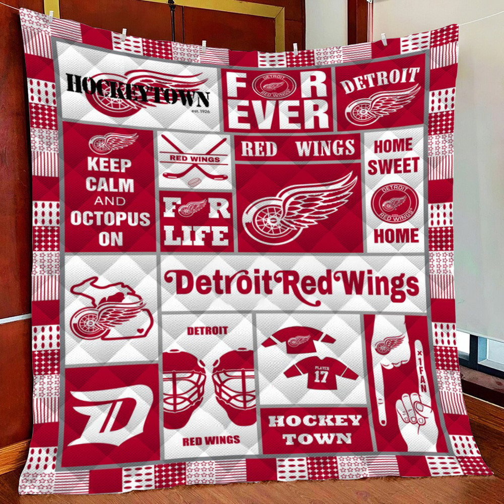Detroit Red W V1 Fleece Blanket Quilt Blanket For Bed