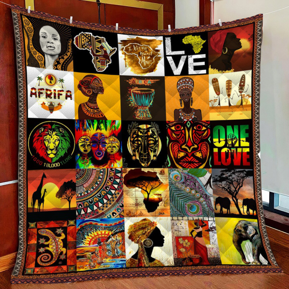 African Culture Fleece Blanket Quilt Blanket