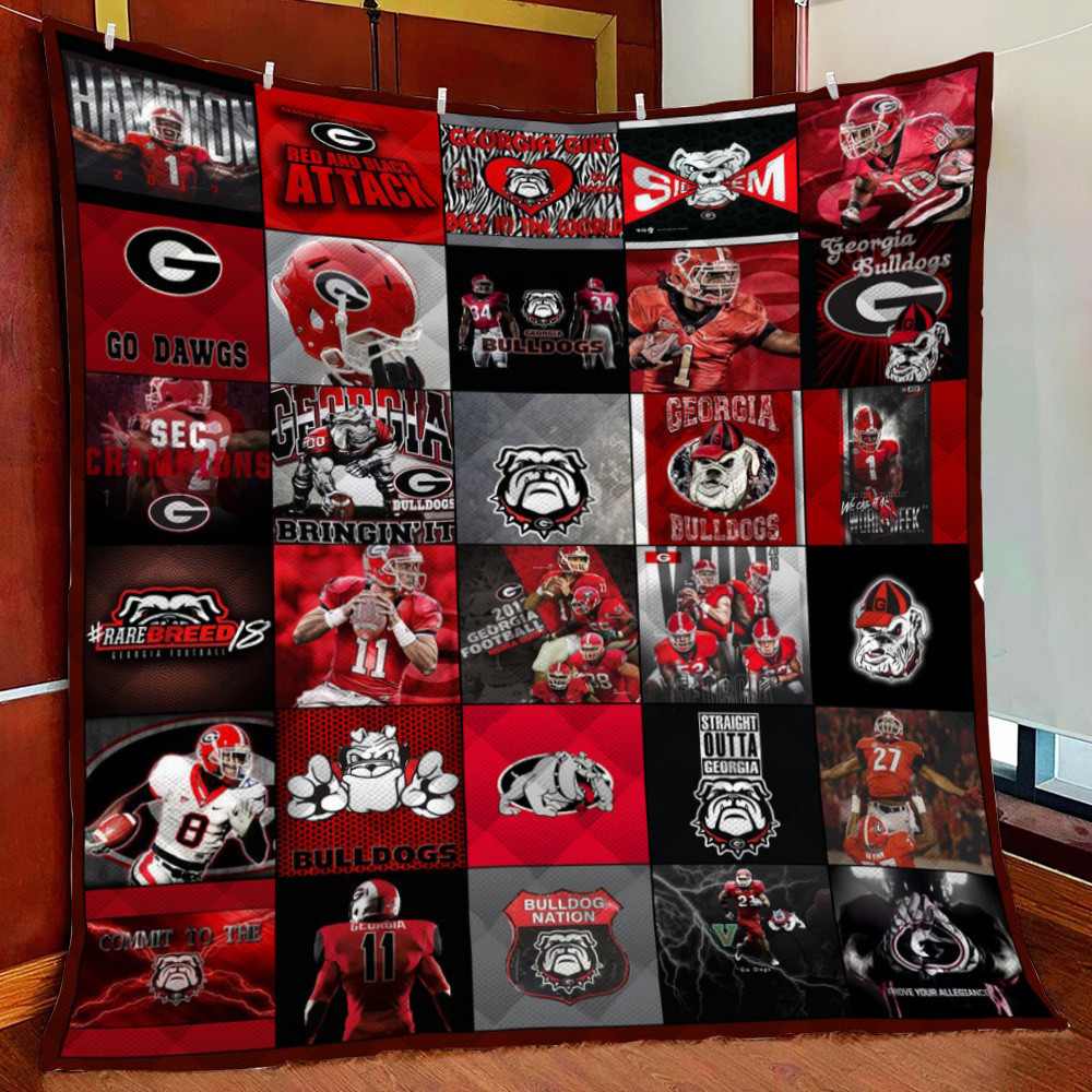 Georgia Bull Fleece Blanket Quilt Blanket