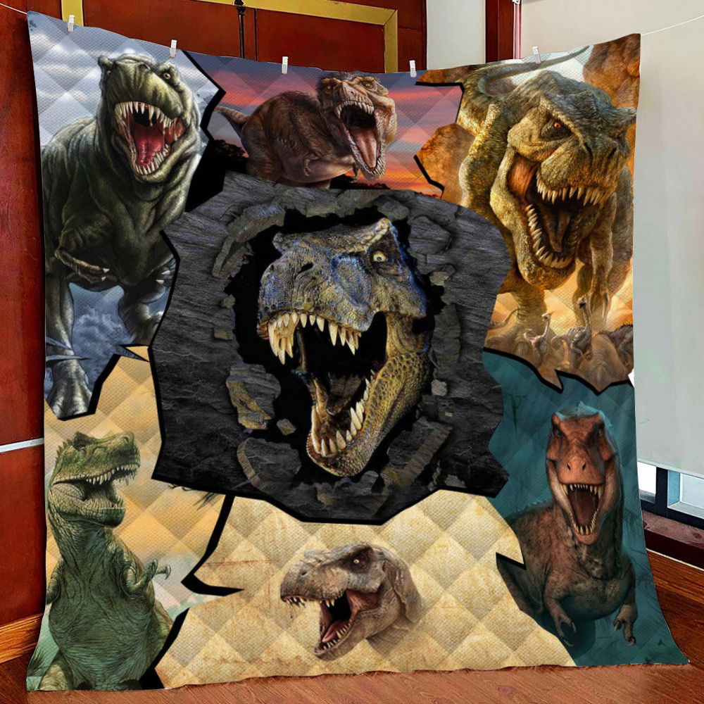 T-Rex Fleece Blanket Quilt Blanket