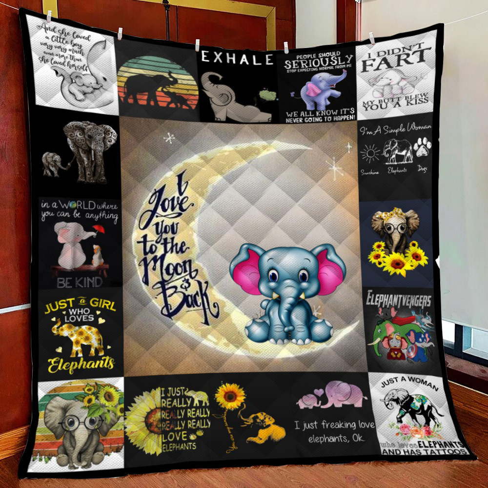 Eleph Fleece Blanket Quilt Blanket For Bed