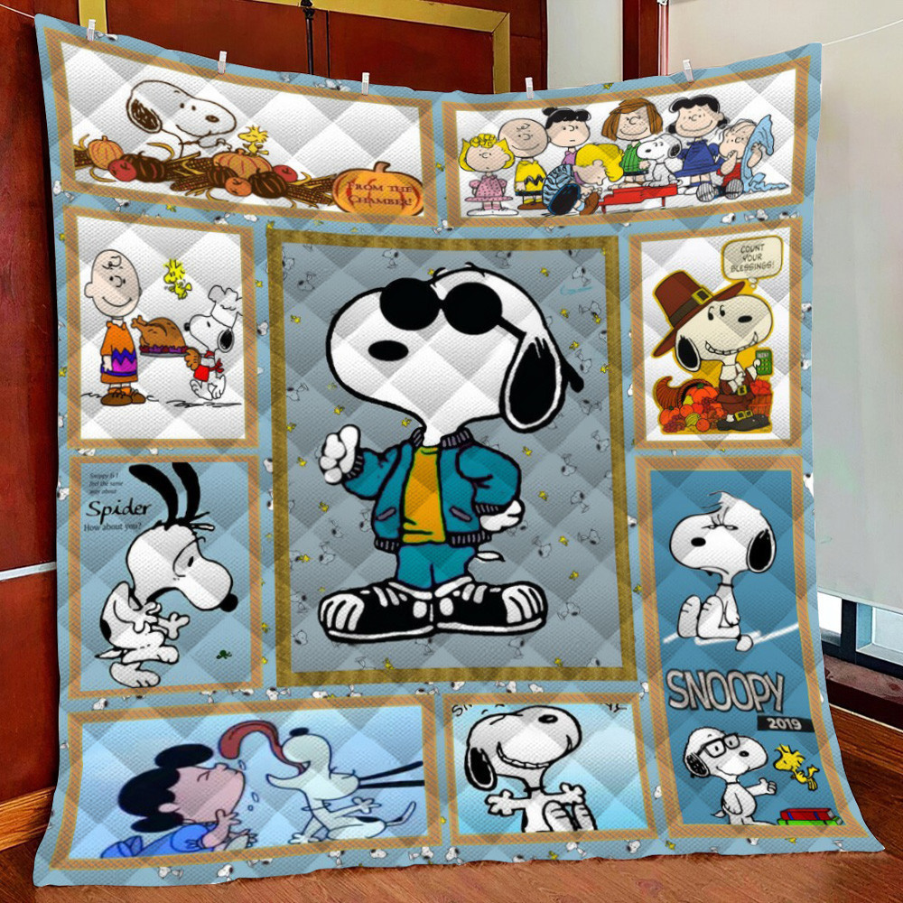 Snoopy Mom Fleece Blanket Quilt Blanket For Bed