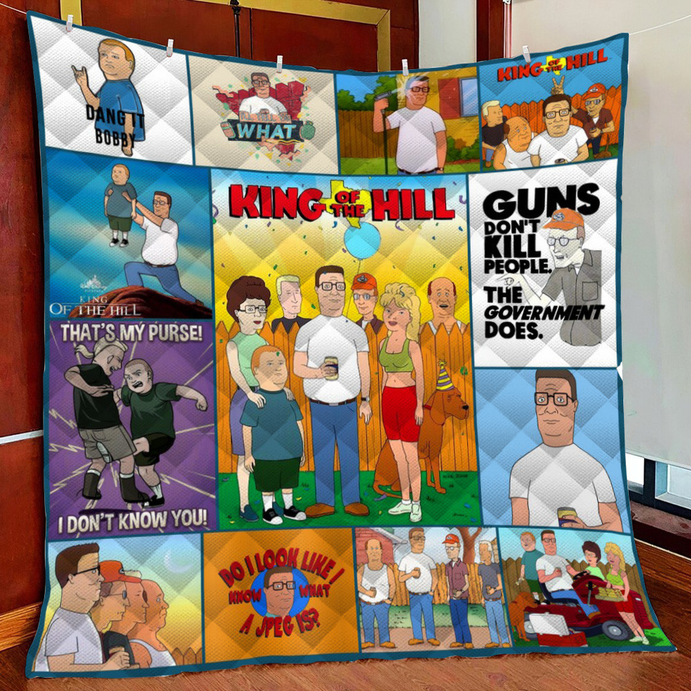 King Of The Hill Collage Fleece Blanket Quilt Blanket