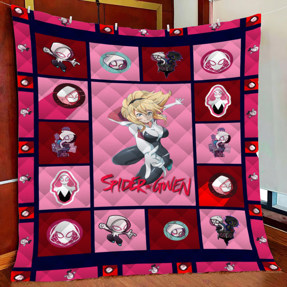 Spider Gwen Fleece Blanket Quilt Blanket
