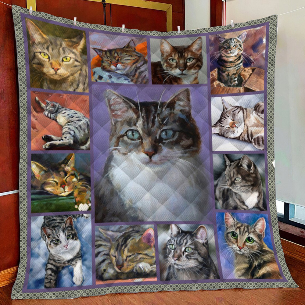 Cut Cat Fleece Blanket Quilt Blanket