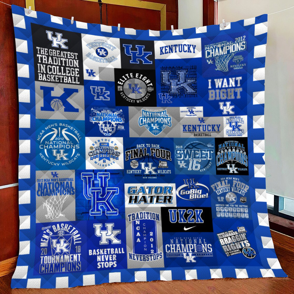 Kentucky Wild Ver1 Fleece Blanket Quilt Blanket