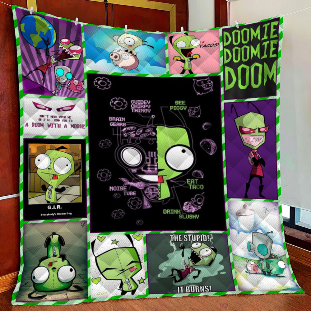 Invader Zim Fleece Blanket Quilt Blanket