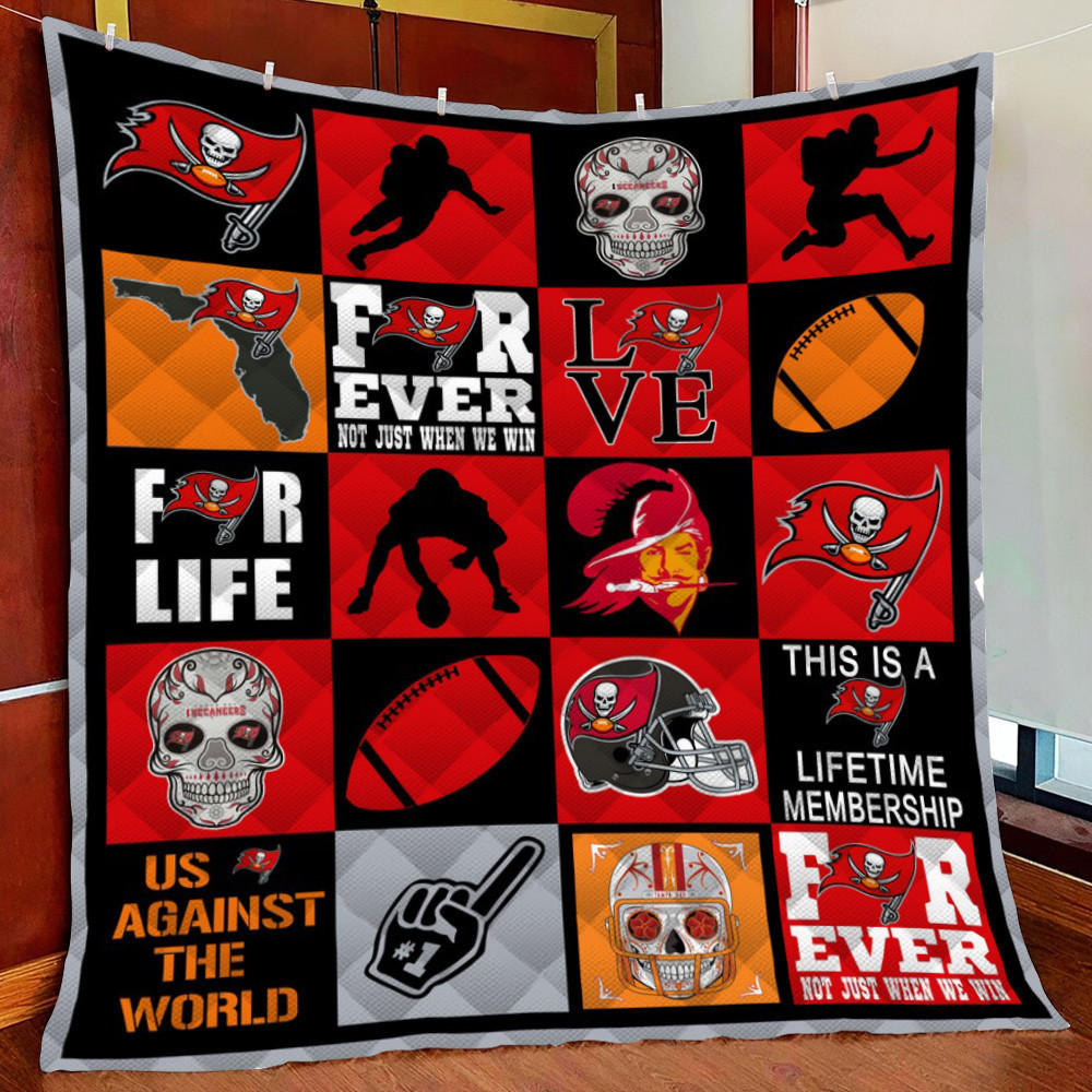 Tampa Bay Buccan Fleece Blanket Quilt Blanket