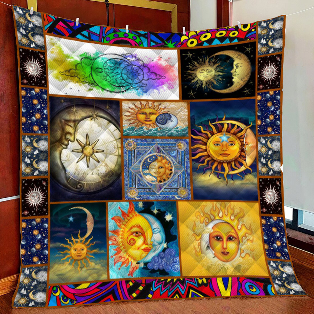 Tun And The Moon Fleece Blanket Quilt Blanket