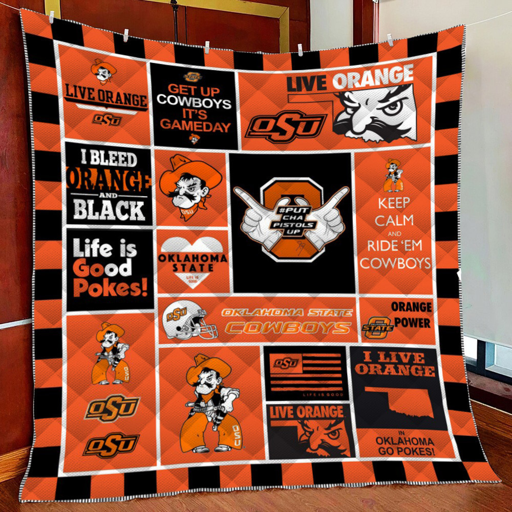 Oklahotate Cow Fleece Blanket Quilt Blanket