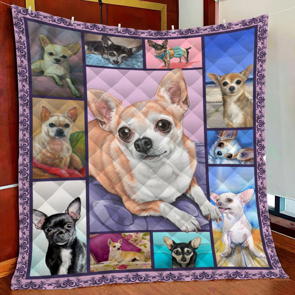 Dog Chihuahua Fleece Blanket Quilt Blanket For Bed
