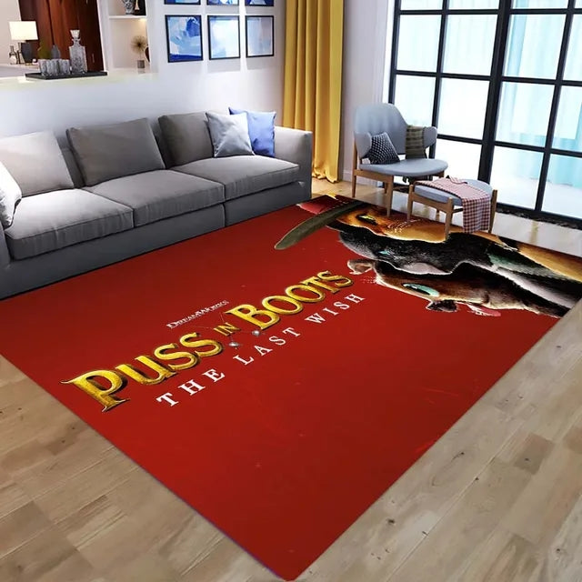 Puss In Boots Cosplay Carpet Living Room Bedroom Sofa Rug Door Mat