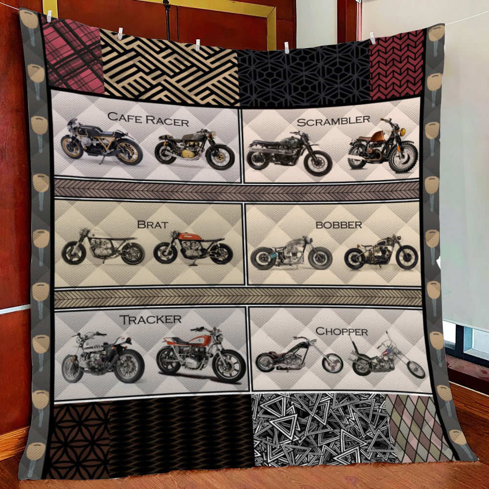 Motorcy Collection Fleece Blanket Quilt Blanket