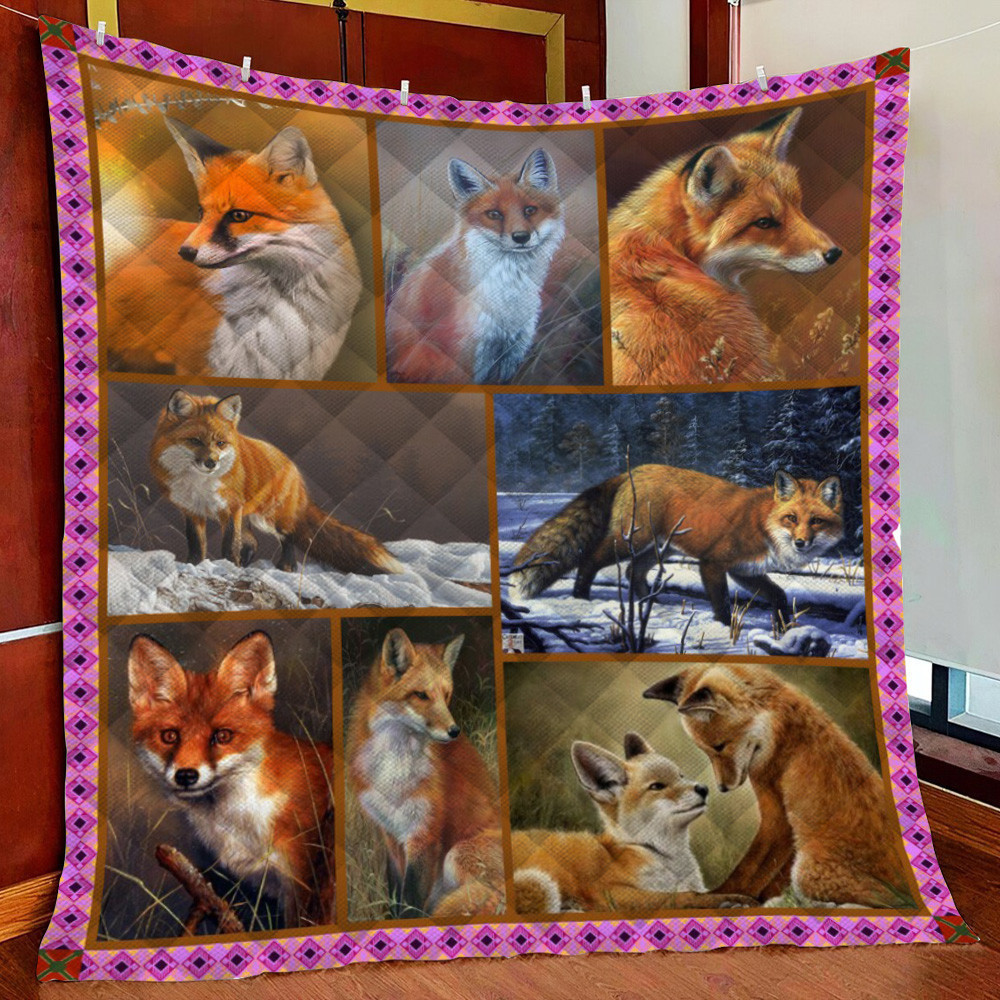 The Fox Fleece Blanket Quilt Blanket