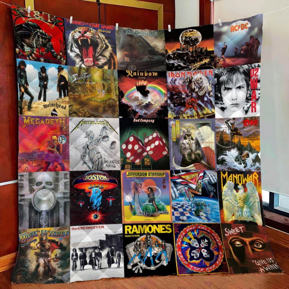 Rock Band Fleece Blanket Quilt Blanket