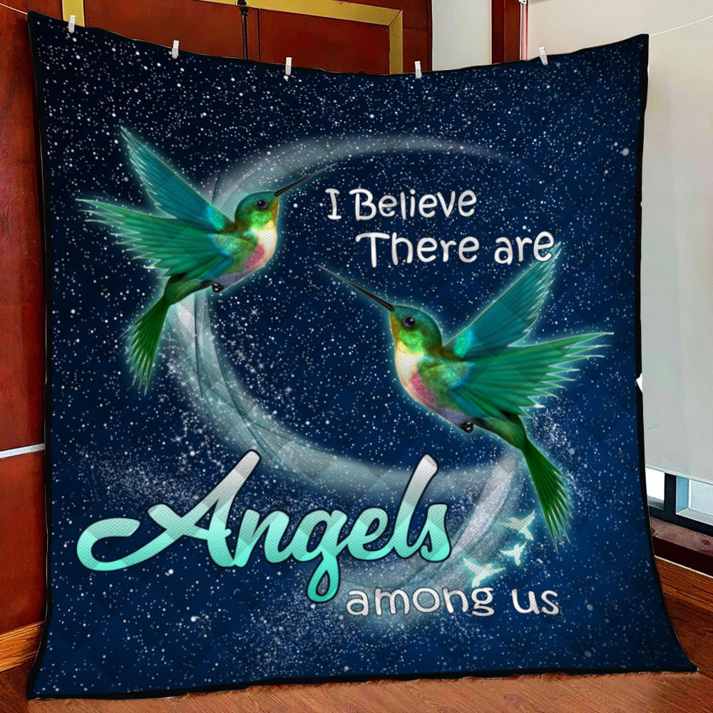 Hummingbird Angel Premium Fleece Blanket Quilt Blanket