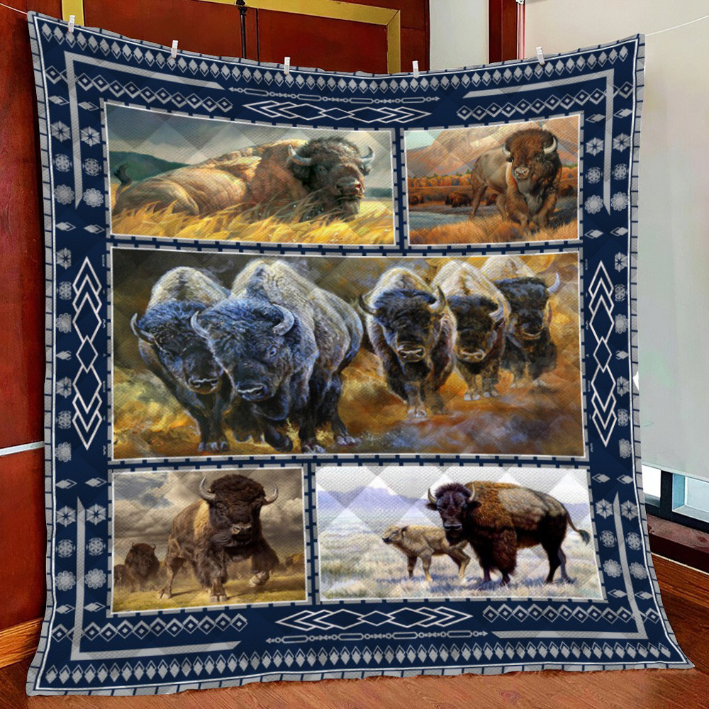 Bison Fleece Blanket Quilt Blanket
