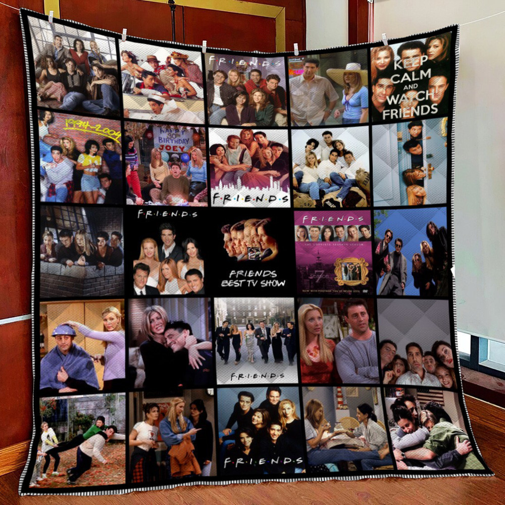 F-R-I-E-N Ver1 Fleece Blanket Quilt Blanket