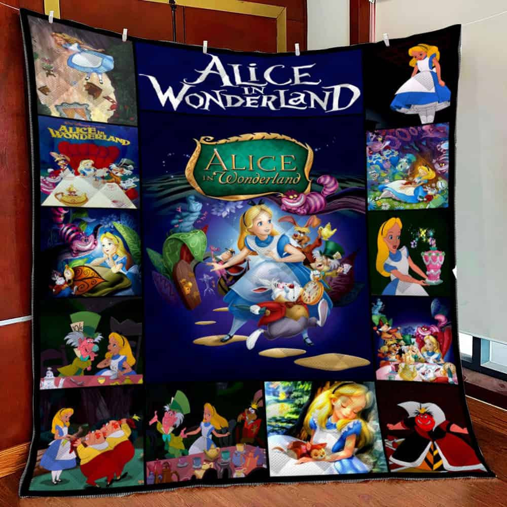 Alice In Wonderland Ver1 Fleece Blanket Quilt Blanket