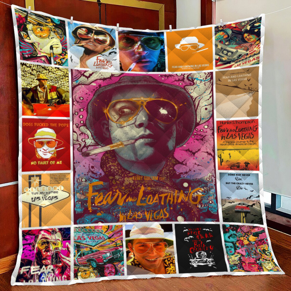 Fear And Loathing In V Fleece Blanket Quilt Blanket