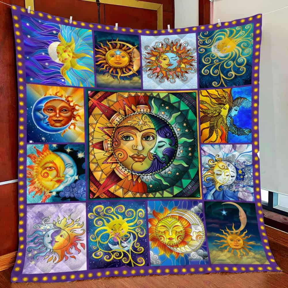 Ttory Of Tun And The Moon Fleece Blanket Quilt Blanket