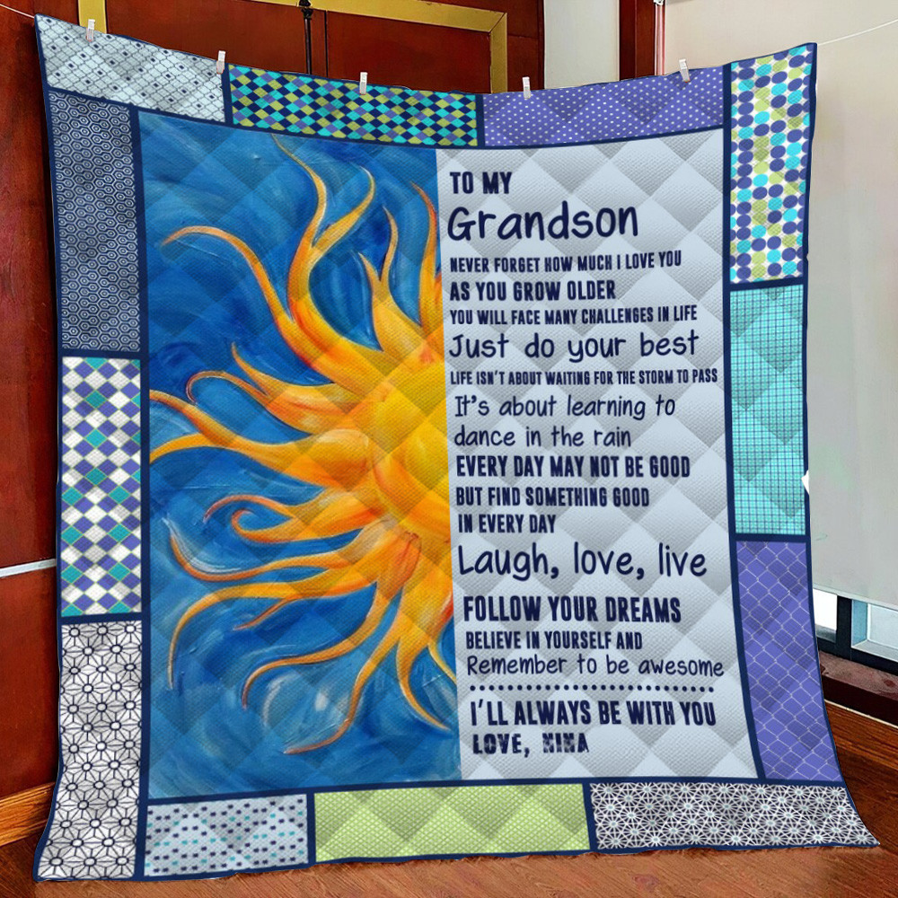 My Gron I Love You Fleece Blanket Quilt Blanket