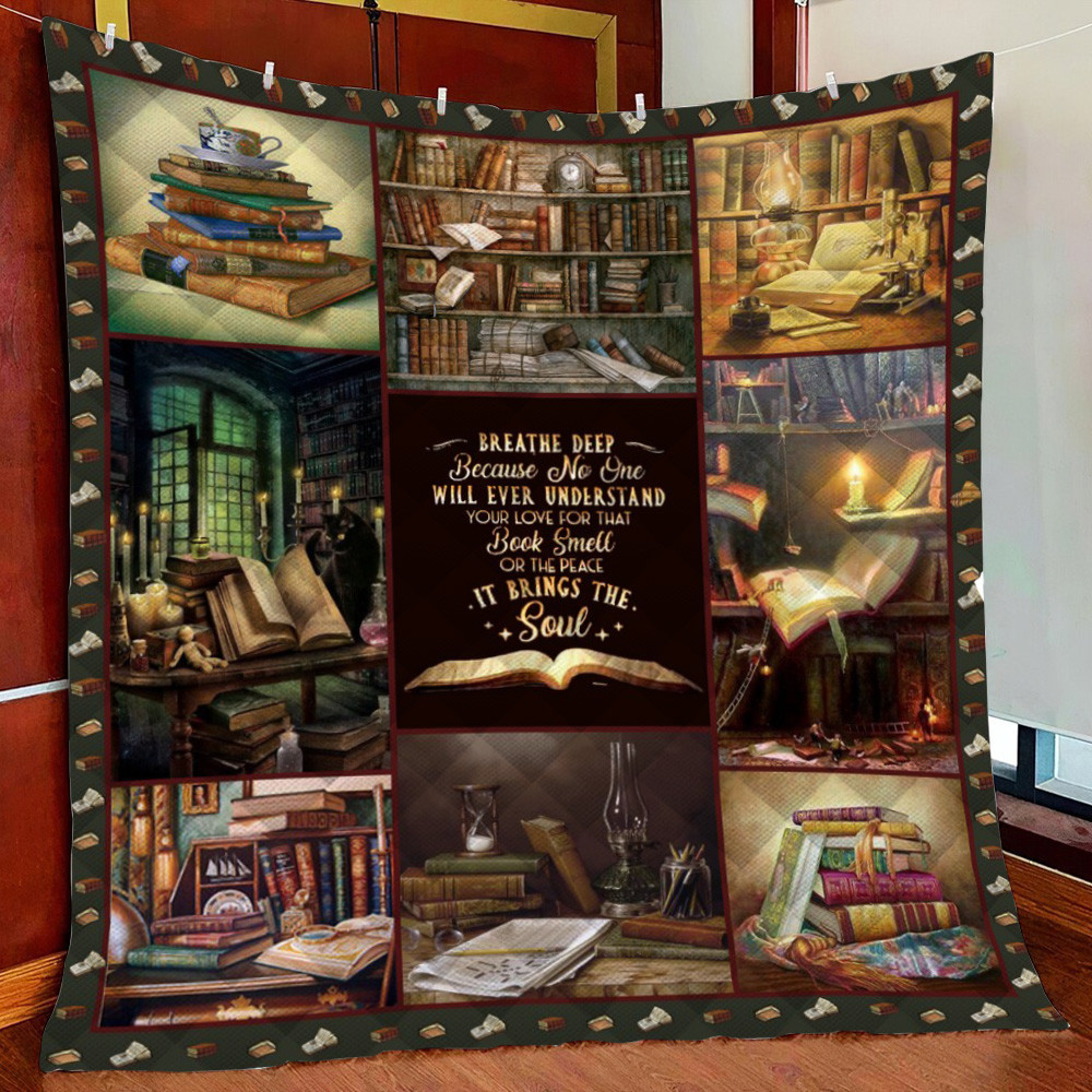 I Love Reading Fleece Blanket Quilt Blanket