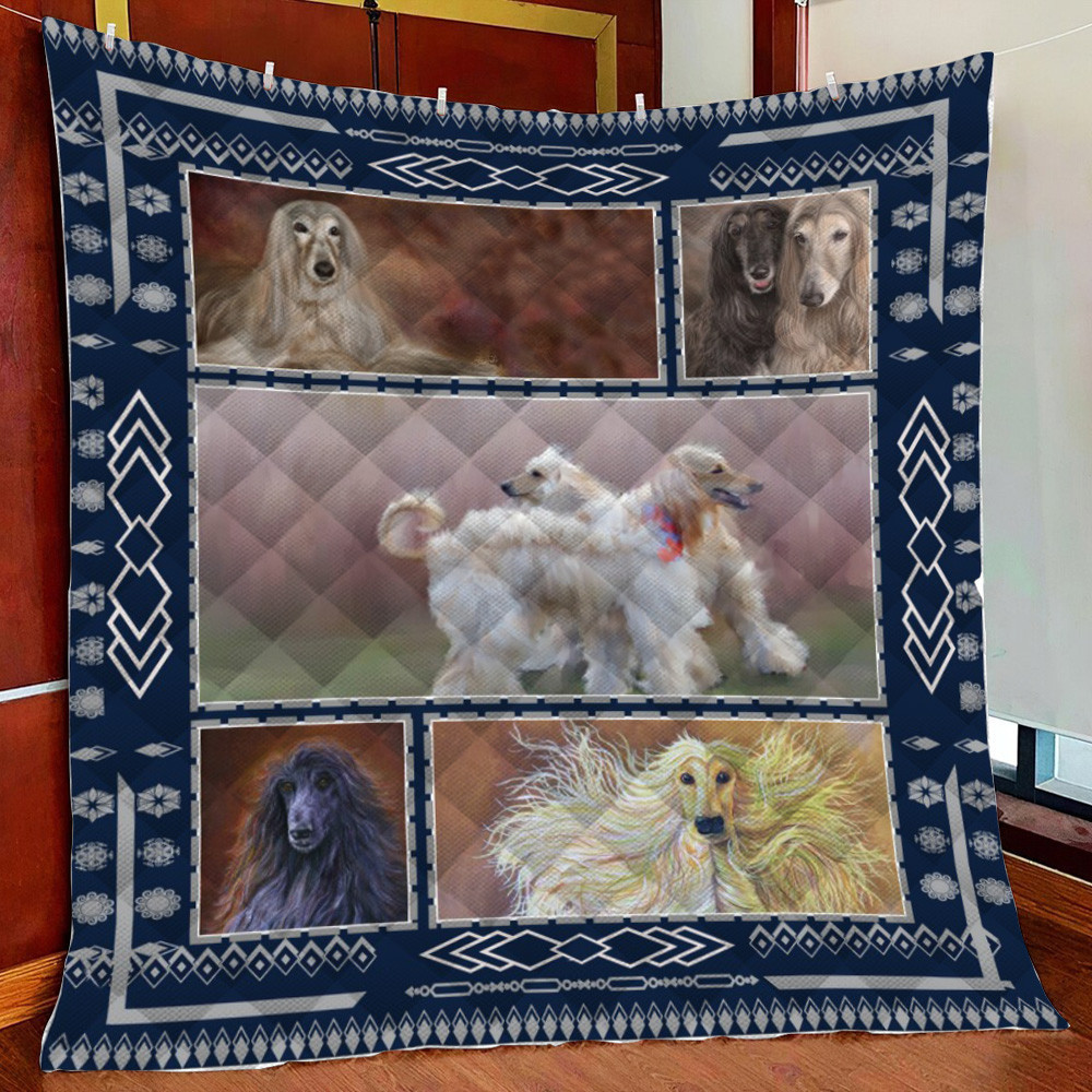 Afghan Hound 2 Fleece Blanket Quilt Blanket
