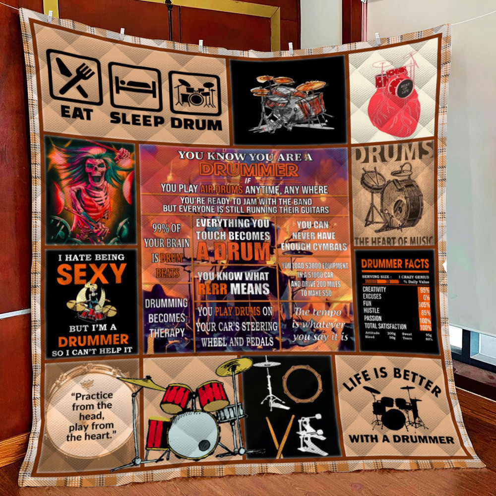 If You Are A Drummer Fleece Blanket Quilt Blanket