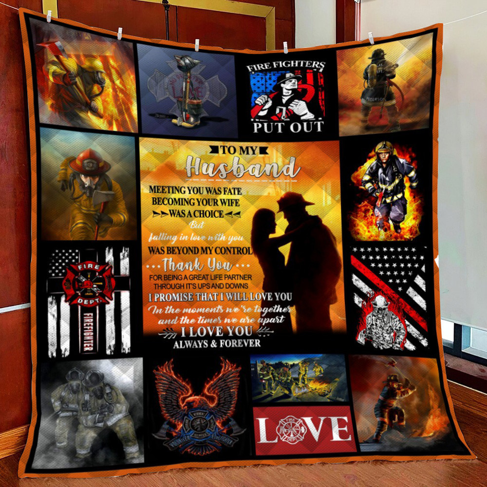Firefighter ?C To Myband Fleece Blanket Quilt Blanket