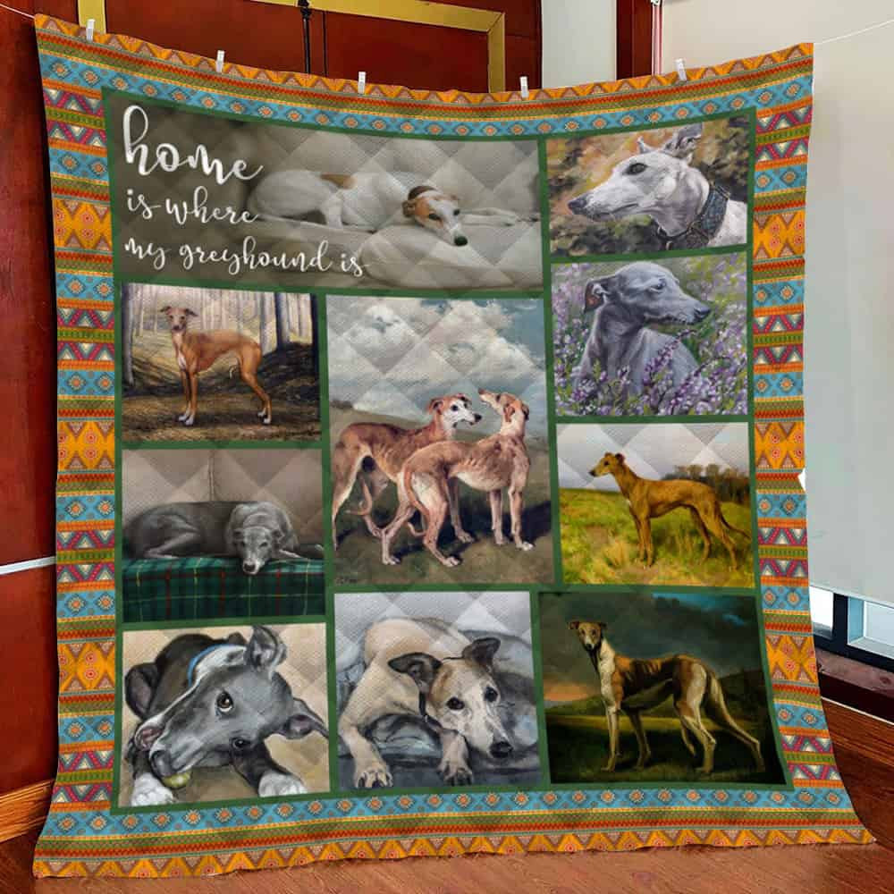 Greyhound 10 Fleece Blanket Quilt Blanket