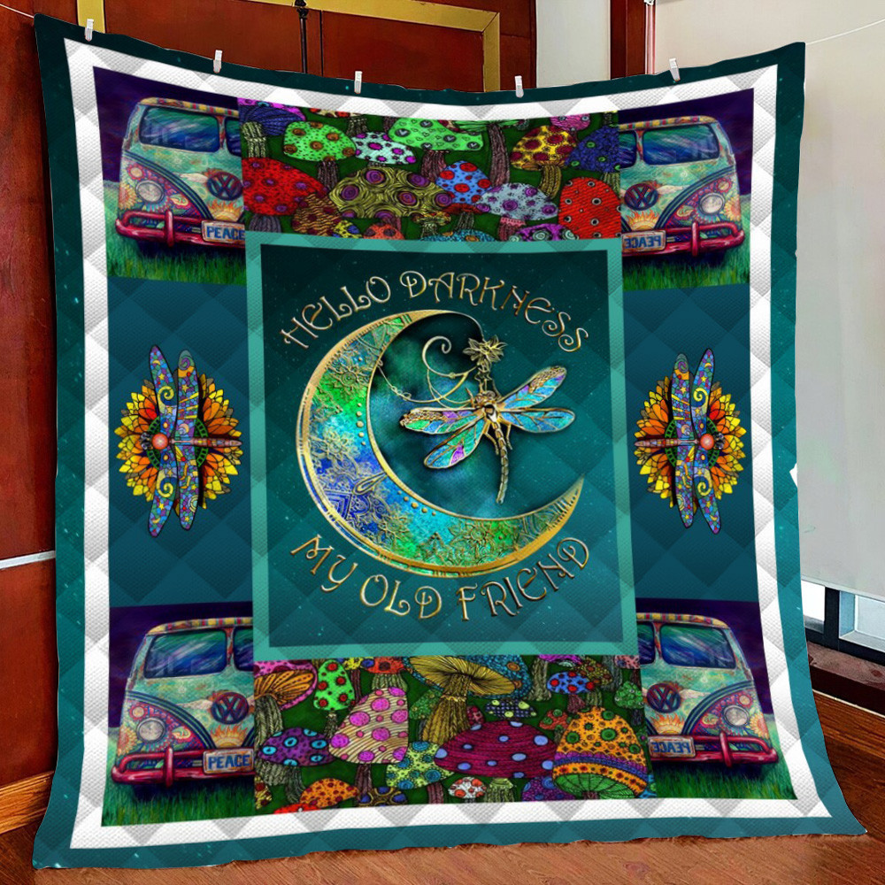 Hello Dars My Old Friend Hippie Fleece Blanket Quilt Blanket