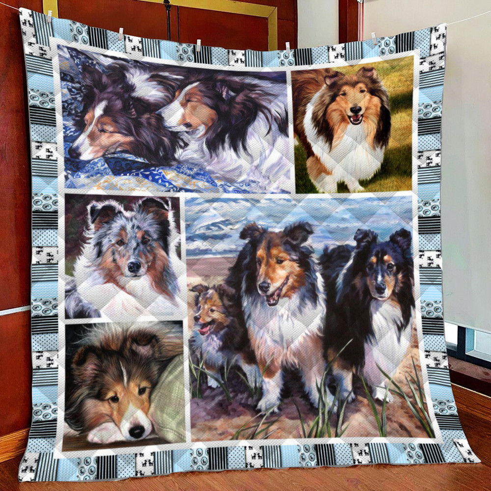 Shetlaheepdog Ver3 Fleece Blanket Quilt Blanket