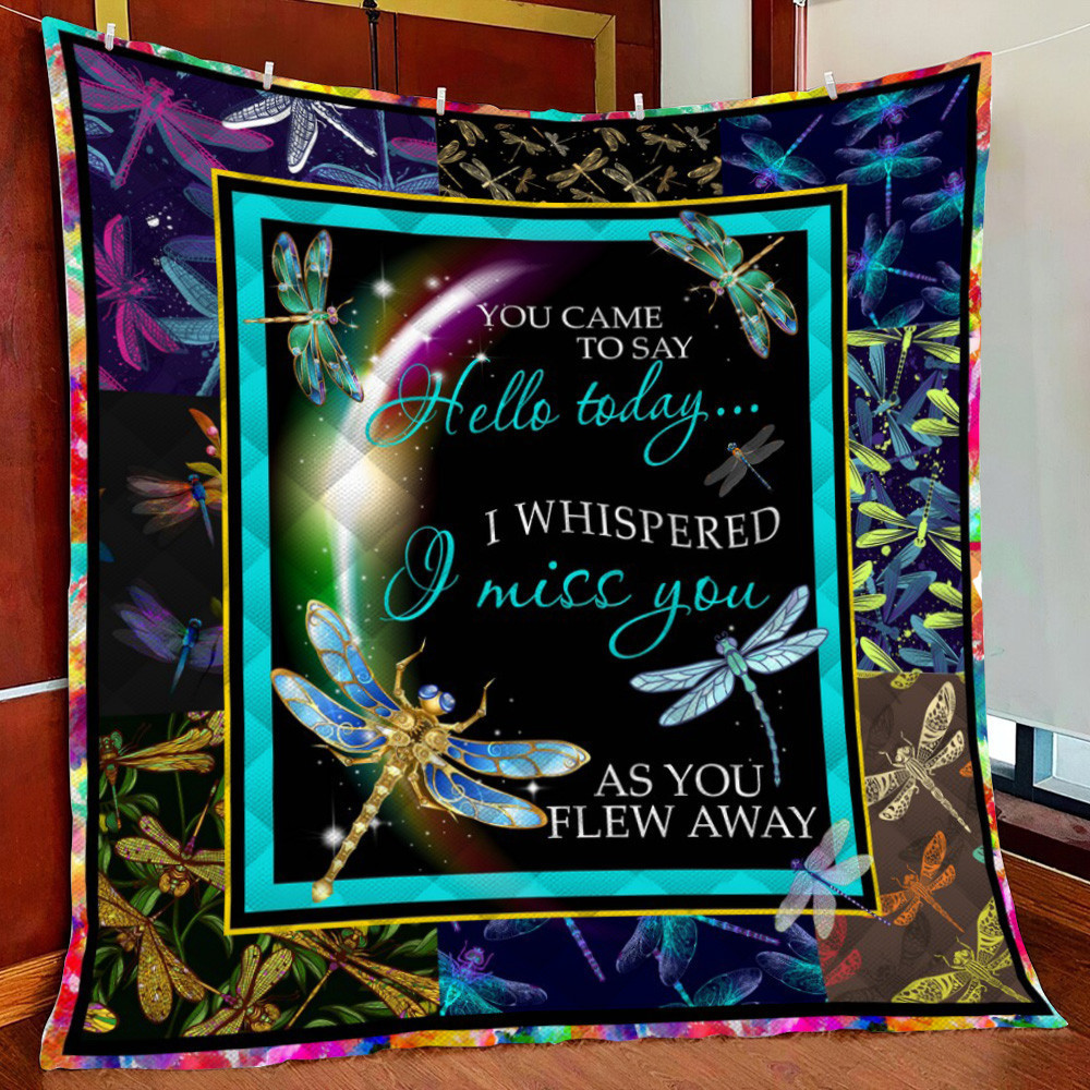 Dragonfly Fleece Blanket Quilt Blanket