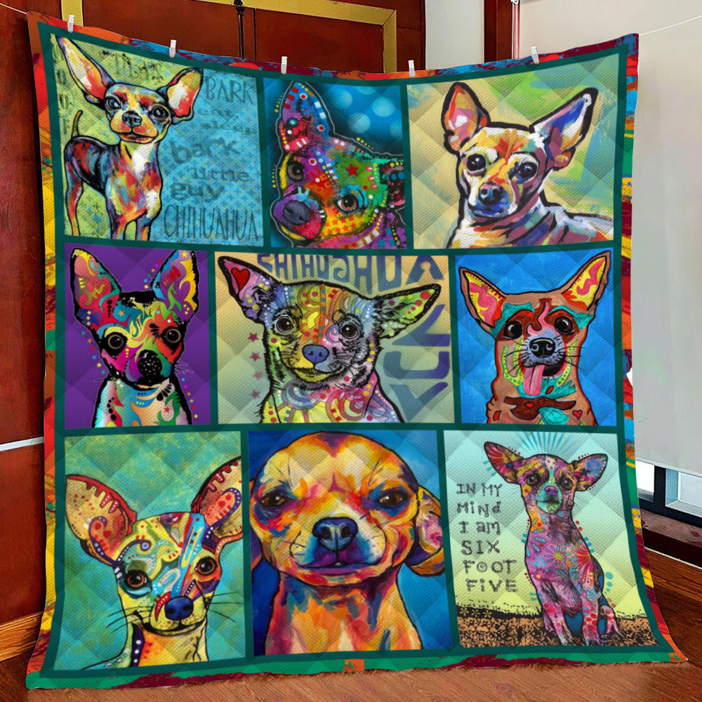 Chihuahua Fleece Blanket Quilt Blanket
