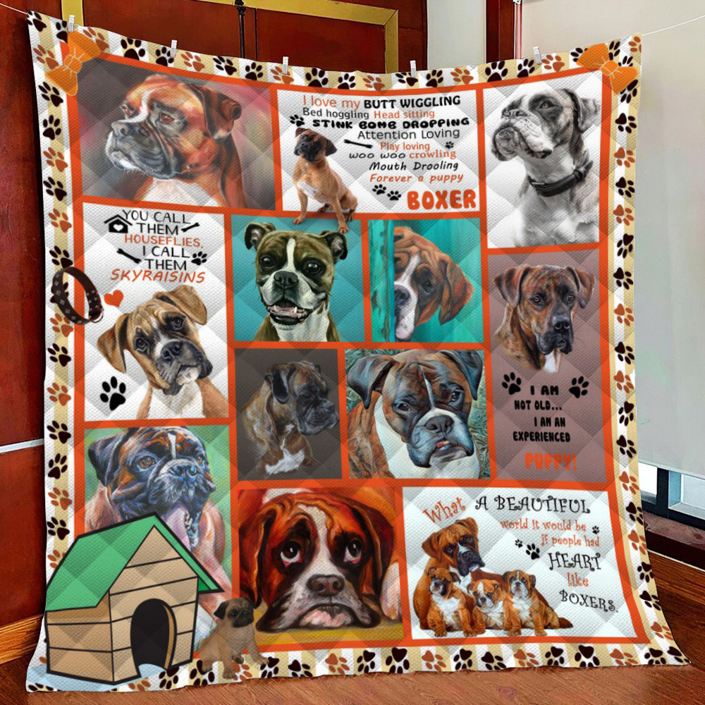 Boxer Dog Fleece Blanket Quilt Blanket