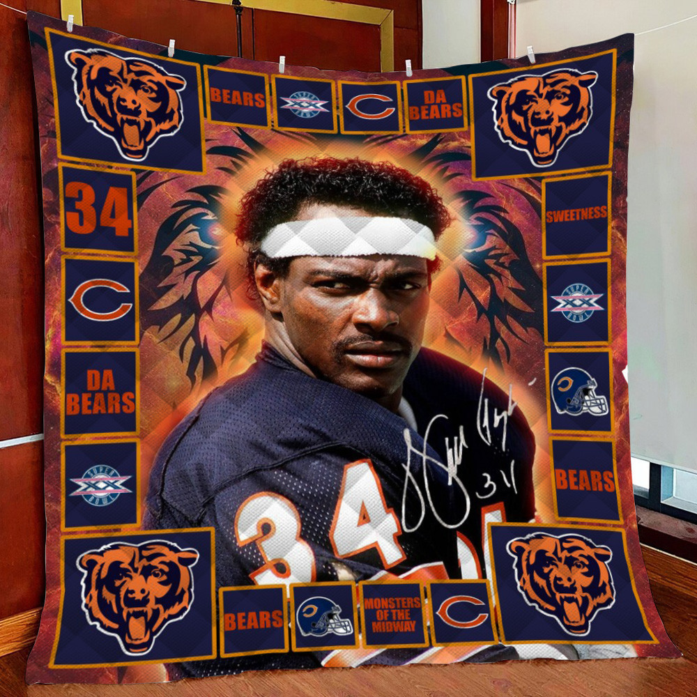 Walter Payton Chicago B 01 Fleece Blanket Quilt Blanket For Bed
