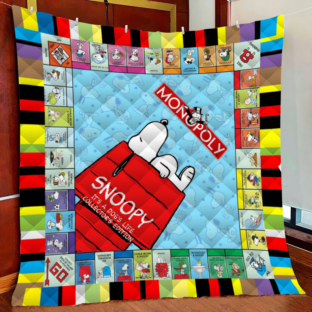 Snoopy 2 Fleece Blanket Quilt Blanket