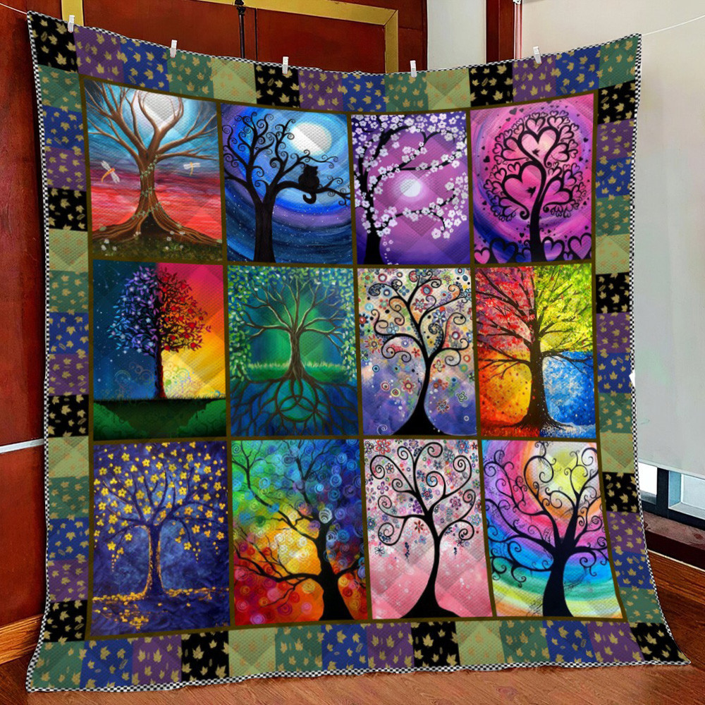 Tree Of Life Ver12 Fleece Blanket Quilt Blanket