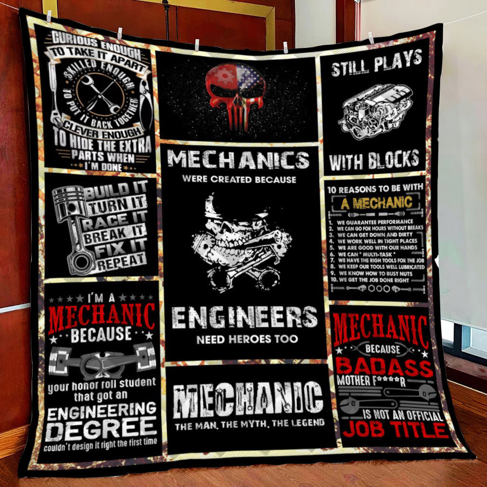 I Am Mechanic Fleece Blanket Quilt Blanket For Bed