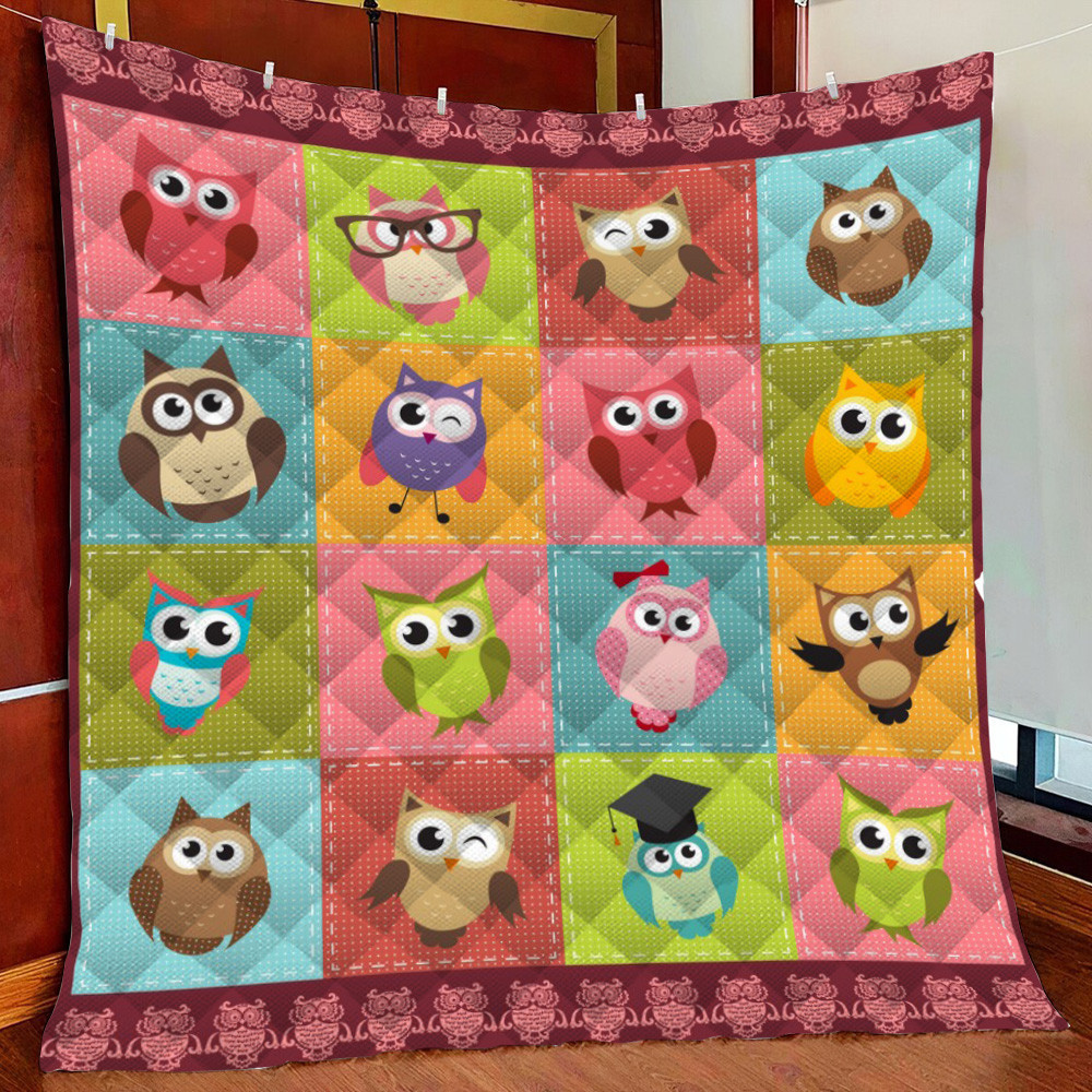 Little Owl Fleece Blanket Quilt Blanket