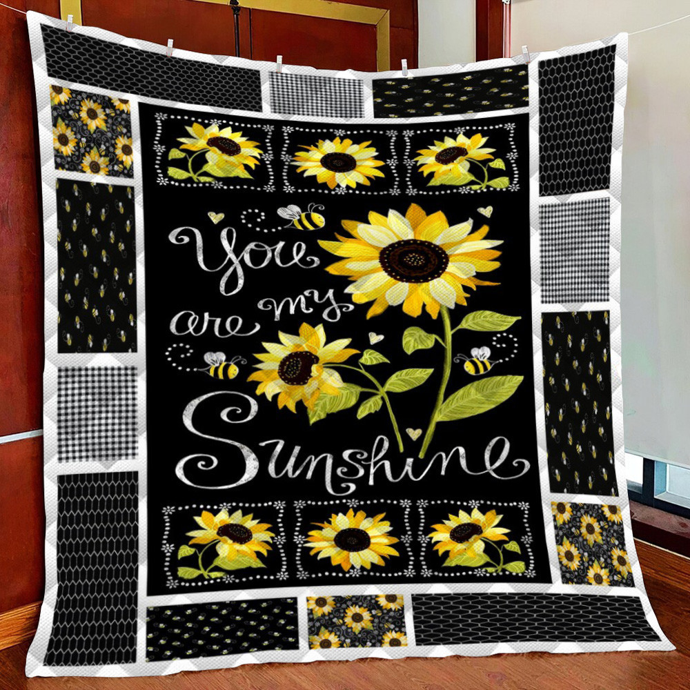 Sunflo You Are unshine Fleece Blanket Quilt Blanket