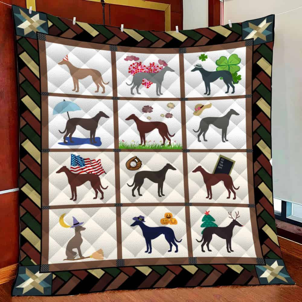 Italian Greyhound Fleece Blanket Quilt Blanket