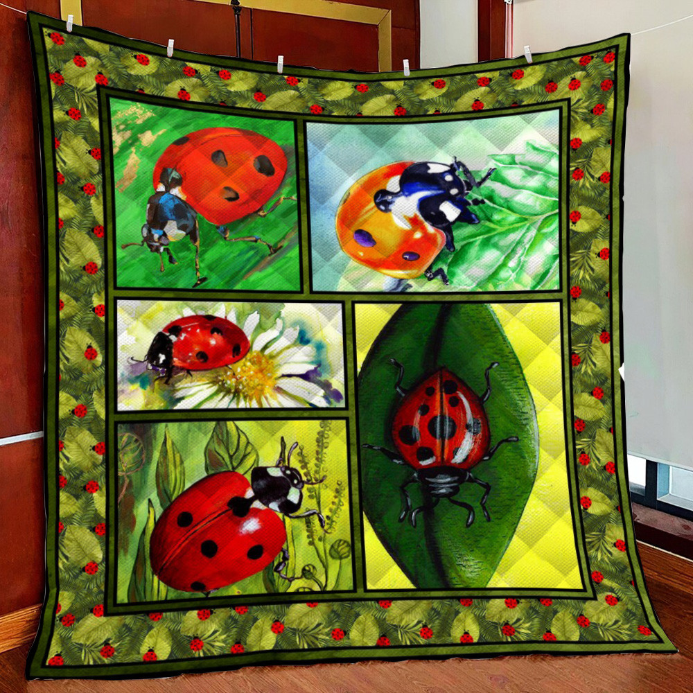 Ladybug Fleece Blanket Quilt Blanket