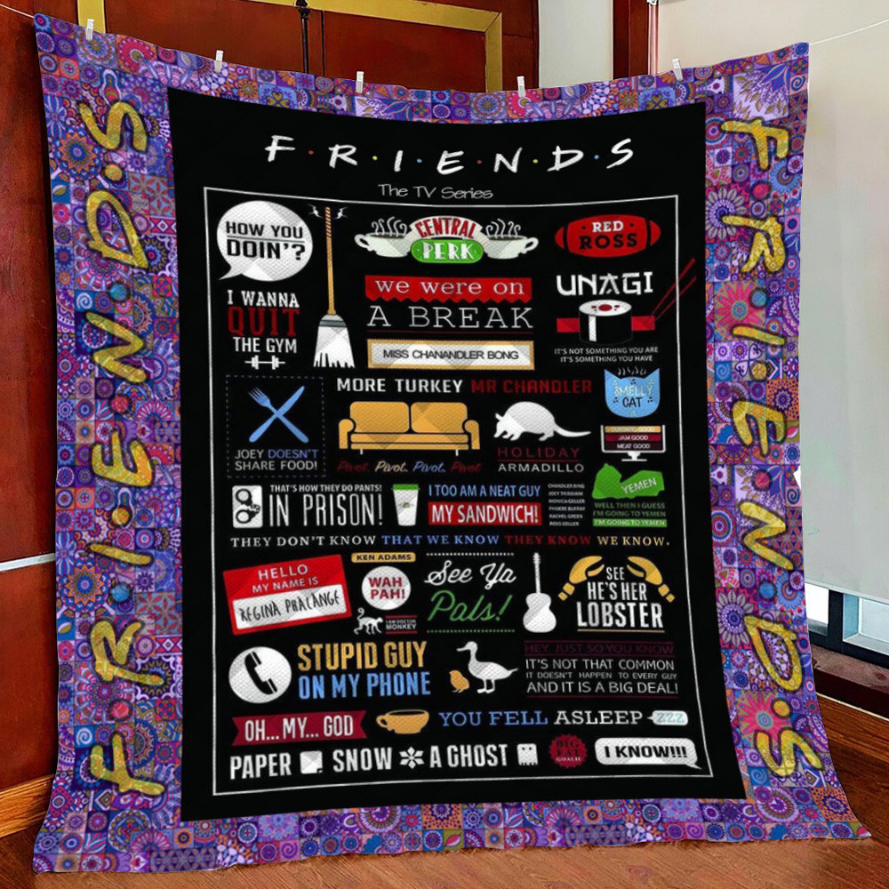 Fri Forever Fabric Fleece Blanket Quilt Blanket