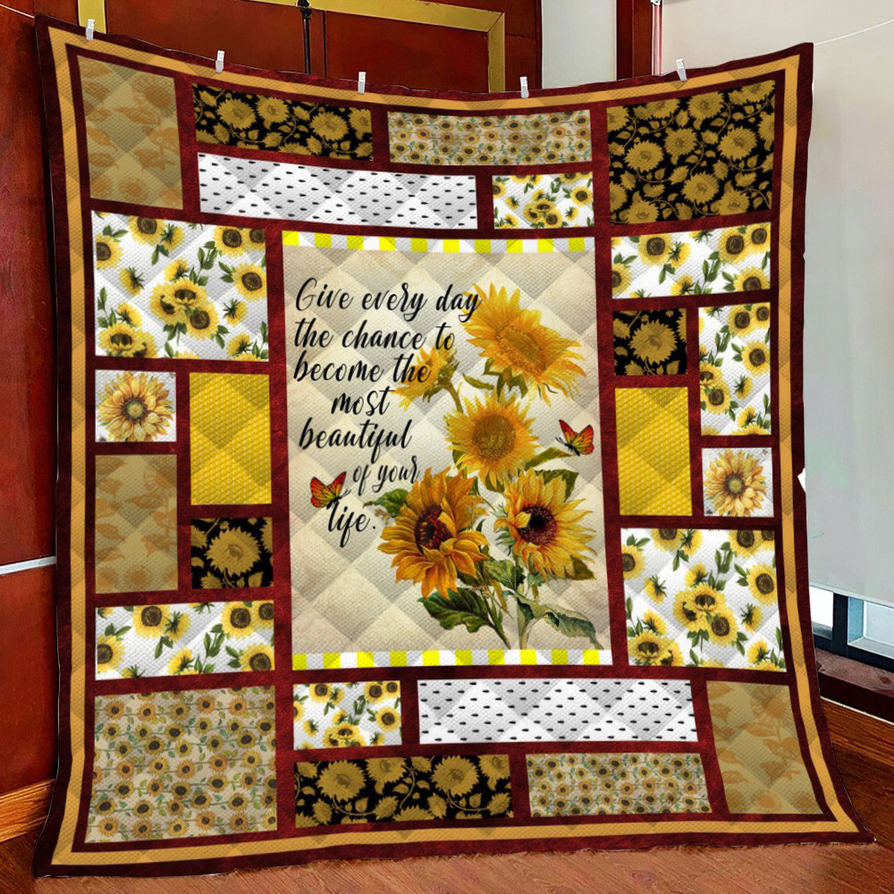 Sunflo Of Your Life Fleece Blanket Quilt Blanket For Bed