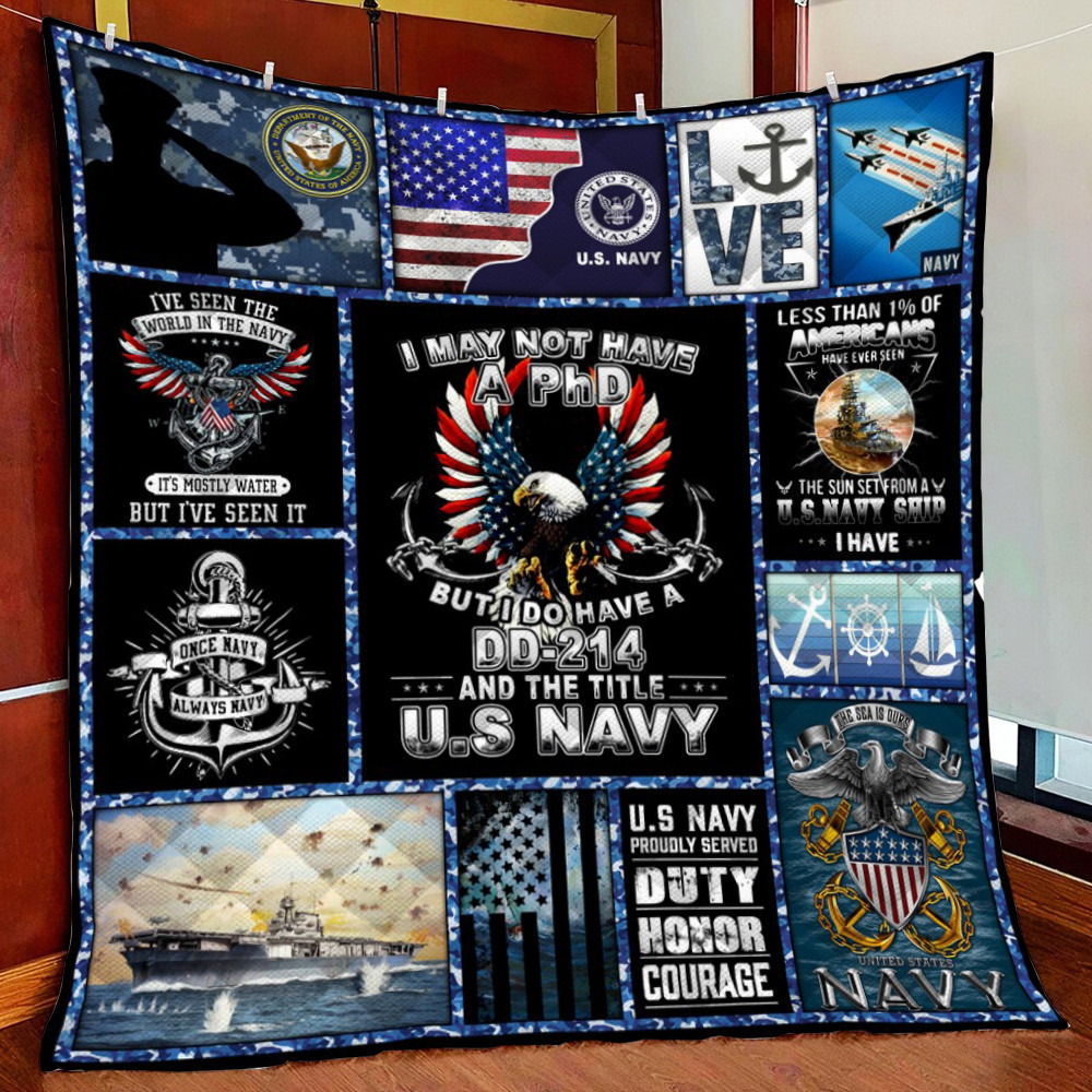 U.S Navy Proud Fleece Blanket Quilt Blanket For Bed