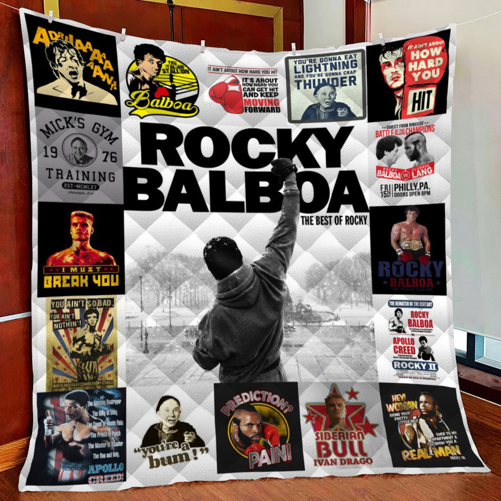 Rocky Balboa Fleece Blanket Quilt Blanket