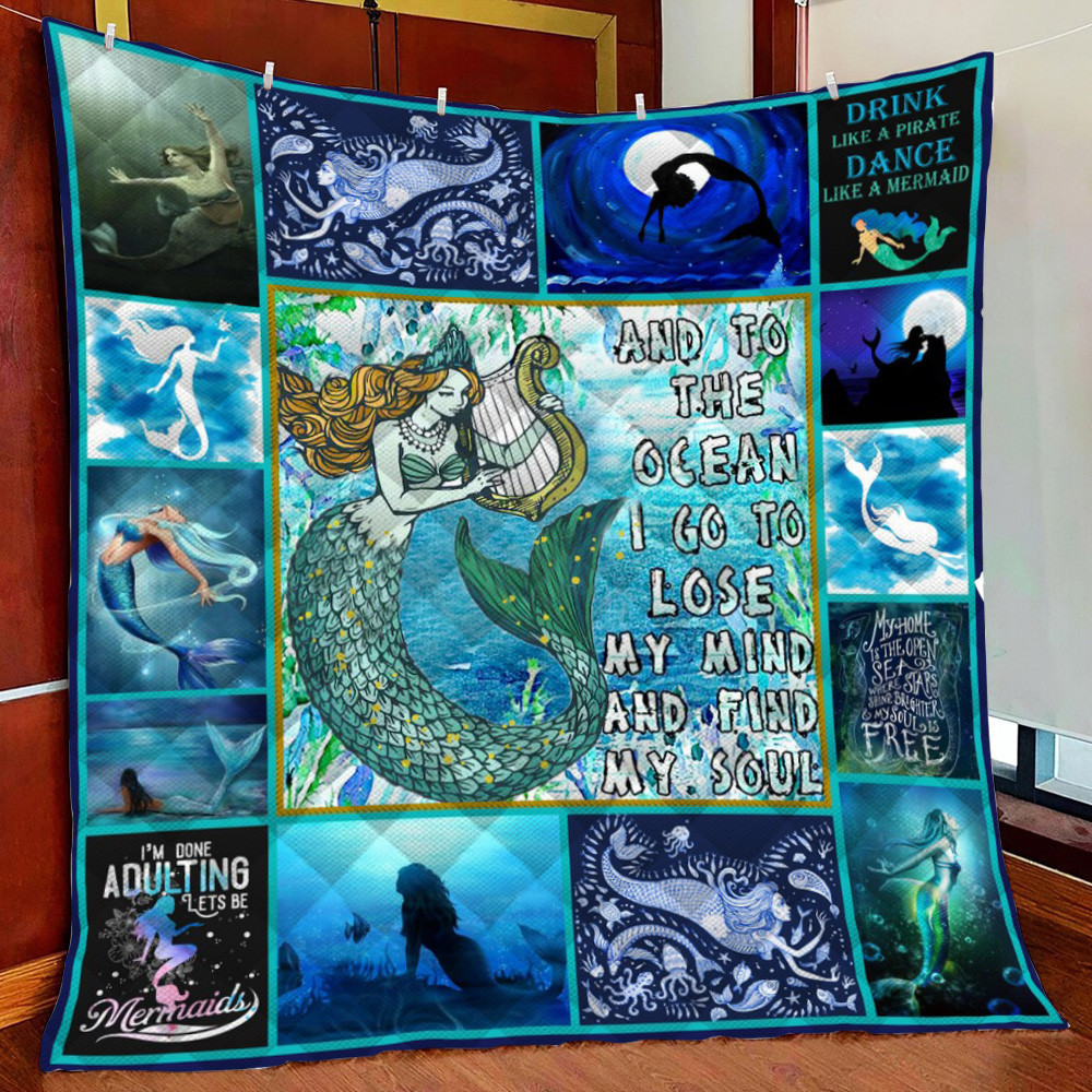Mermaid Fleece Blanket Quilt Blanket For Bed